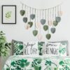 Macrame leaves wall hanging for calm, natural interior design