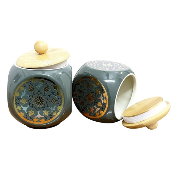 Luxury Glossy Finish Ceramic Jars For Modern Kitchen Design