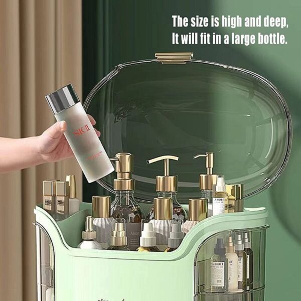 Multi-layer green cosmetics box with spacious compartments