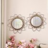 Metal decorative mirror wall with modern handcrafted design