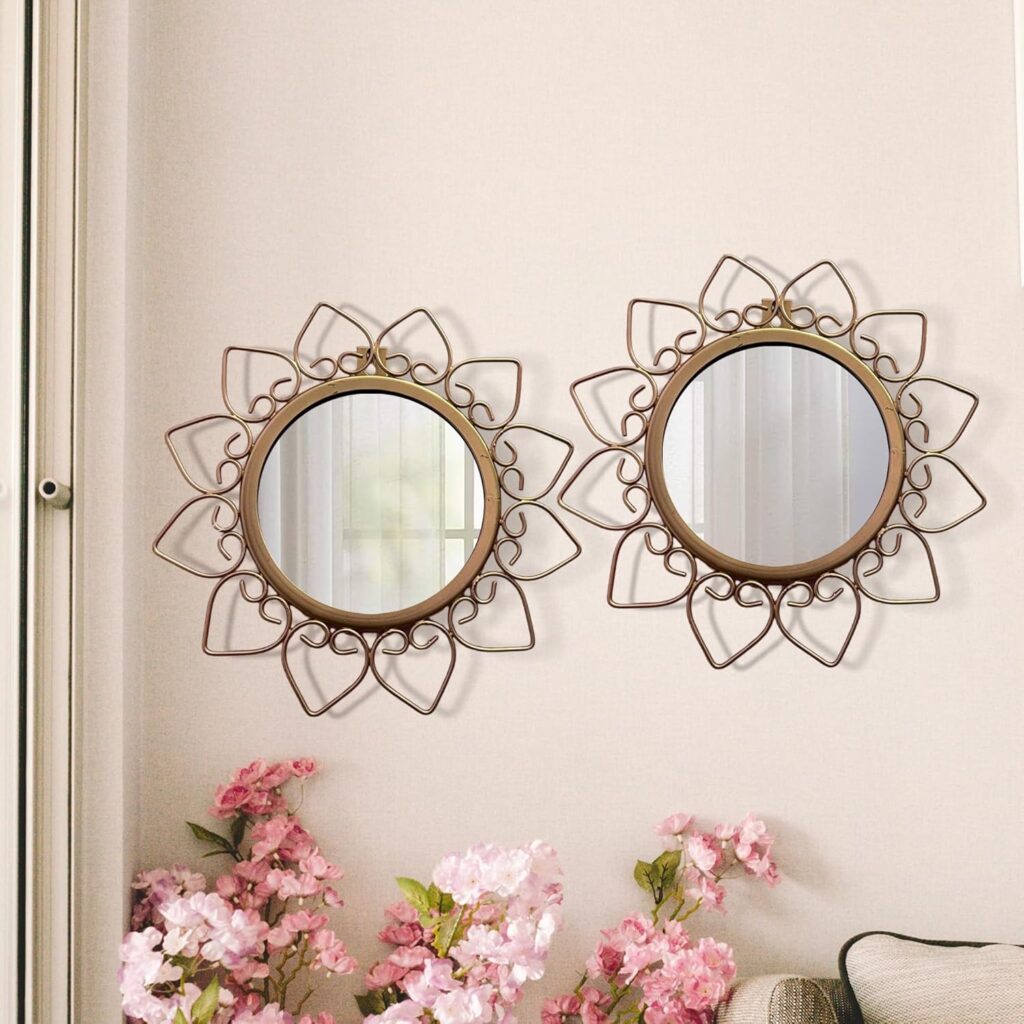 Metal decorative mirror wall with modern handcrafted design
