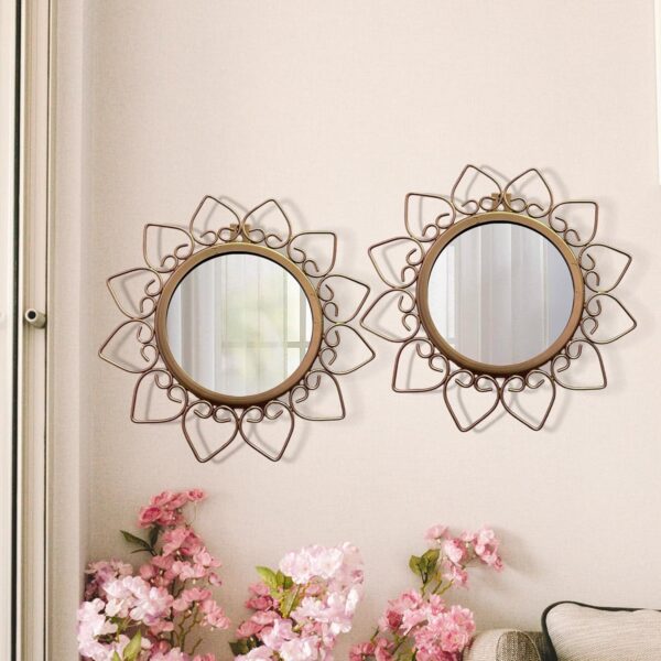 Metal decorative mirror wall with modern handcrafted design