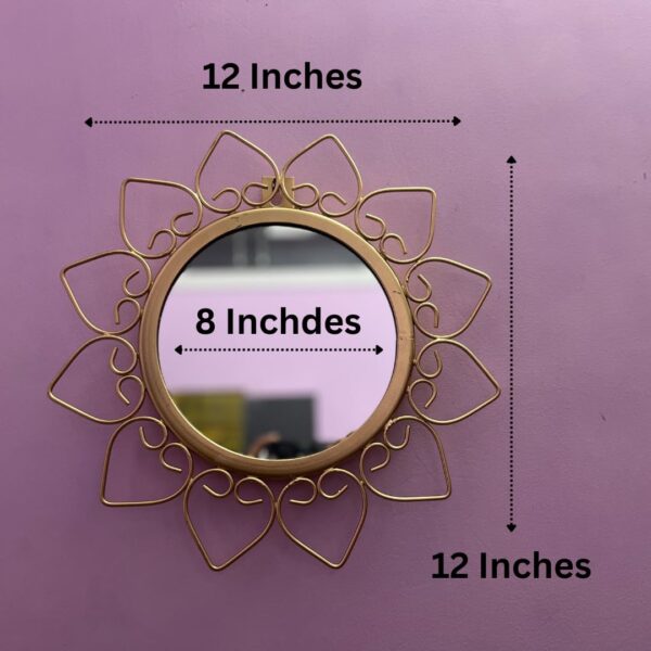 Elegant metal framed wall mirror for living room and bedroom