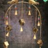 Modern metal wind chimes with multiple decorative bells