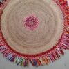 Organic jute round rug for eco-friendly home decoration