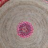 Rustic round jute rug for bedroom and home décor