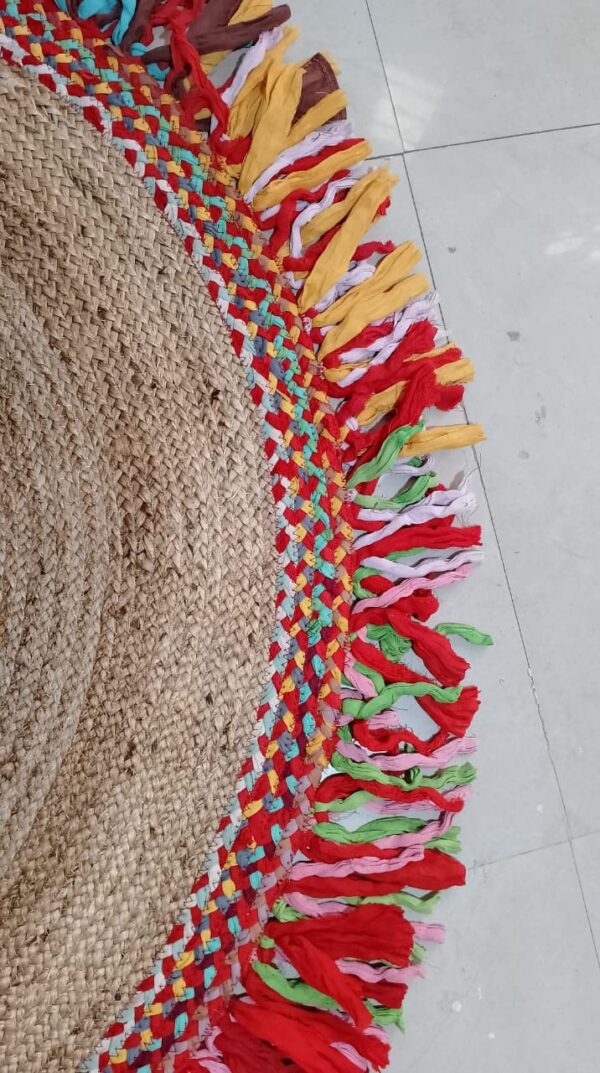 Natural fibre round jute braided carpet