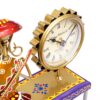 Traditional Indian handicraft metal wall hanging with clock