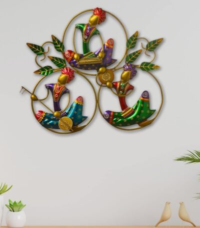 Handmade artistic metal musician wall hanging for home