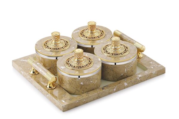 Unbreakable dry fruit organizer with airtight seal and steel inner bowls