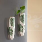 Small fridge magnet planter made from colorful ceramic