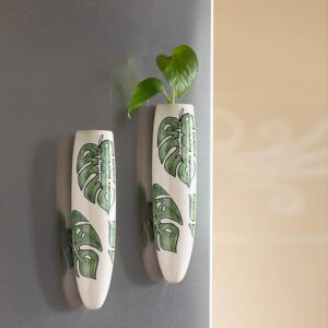 Small fridge magnet planter made from colorful ceramic