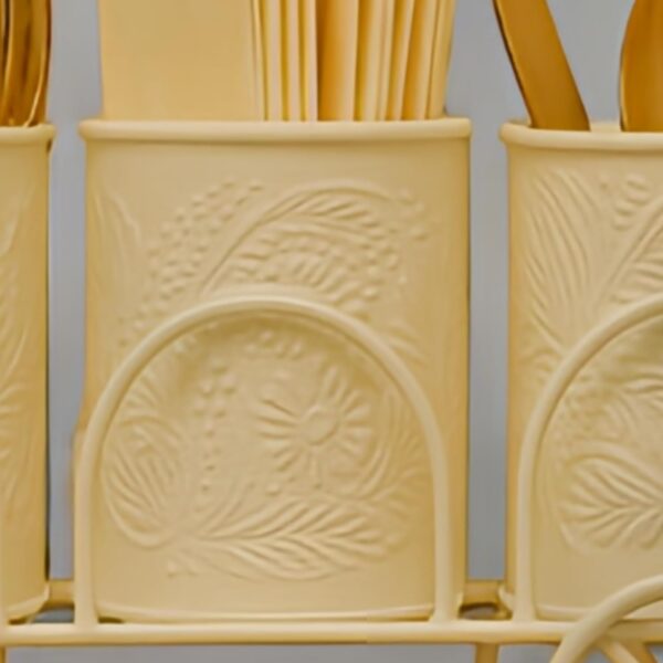 Stylish metal bicycle design cutlery holder with tissue compartment