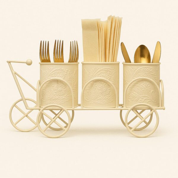 Metal cycle design cutlery organizer