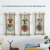 Elegant metal wall frame with Rajasthani folk musician design