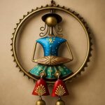 Artistic metal musician wall decor handcrafted in elegant iron design