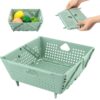 Multipurpose Plastic Folding Basket with Handle for Home Storage