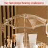 elegant rotating cosmetic organizer with umbrella top cover