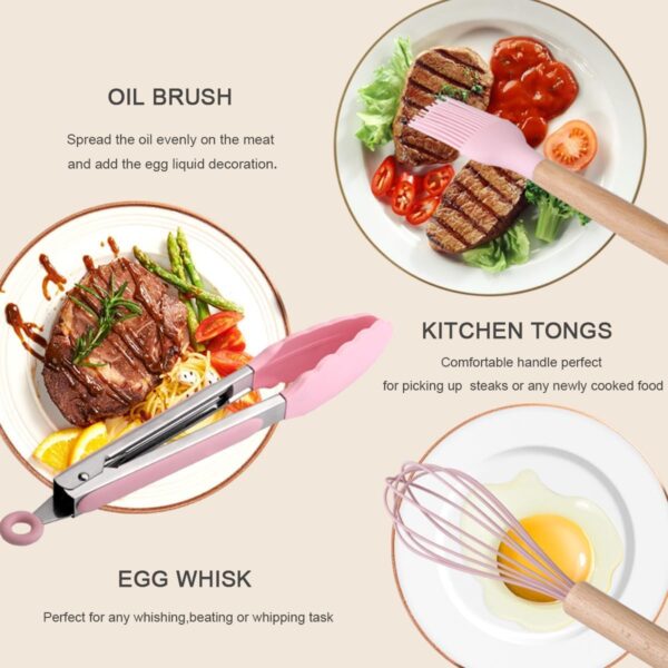 Stylish silicone kitchen utensil set for modern kitchens