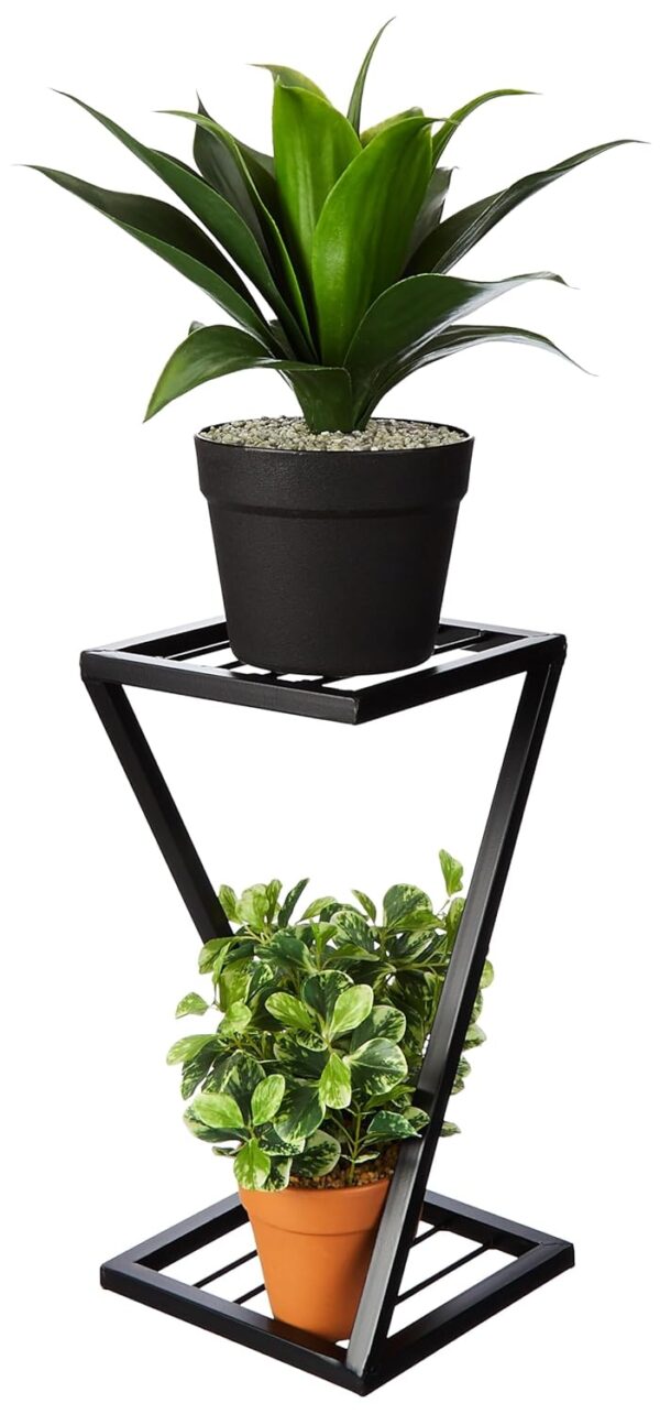 x shape metal flower pot stand for balcony and living room