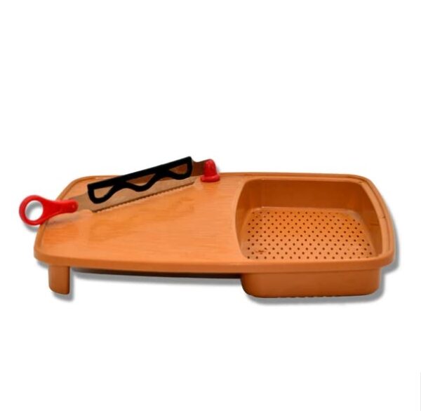 Eco-friendly vegetable chopping board with stainless steel knife