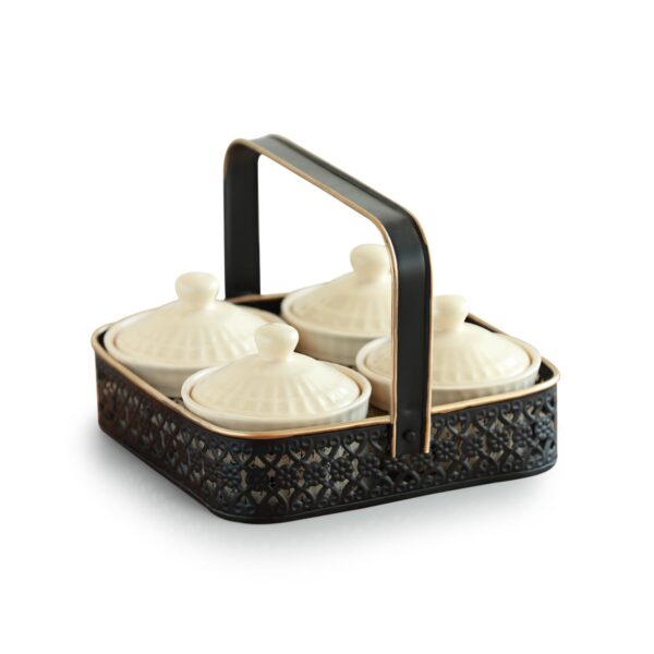 Warli Tales Handcrafted Pickle Jar Set for Indian Meals