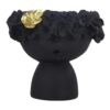 Resin girl head vase statue for home décor