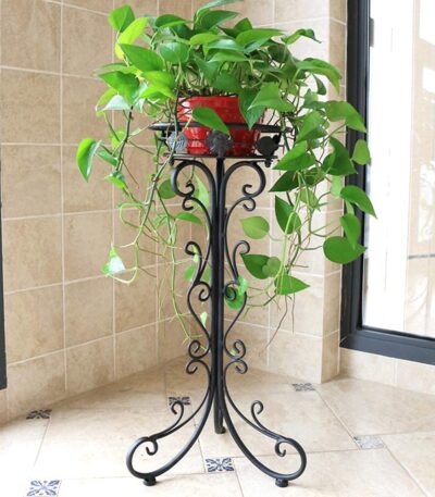 Elegant Iron Plant Stand for Indoor and Outdoor Decor