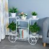 Contemporary 6-Tier Planter Cart with Wheels for Easy Mobility
