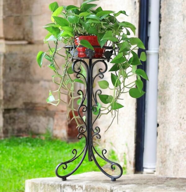 Elegant Multi-Layer Iron Plant Display Rack for Indoor Plants