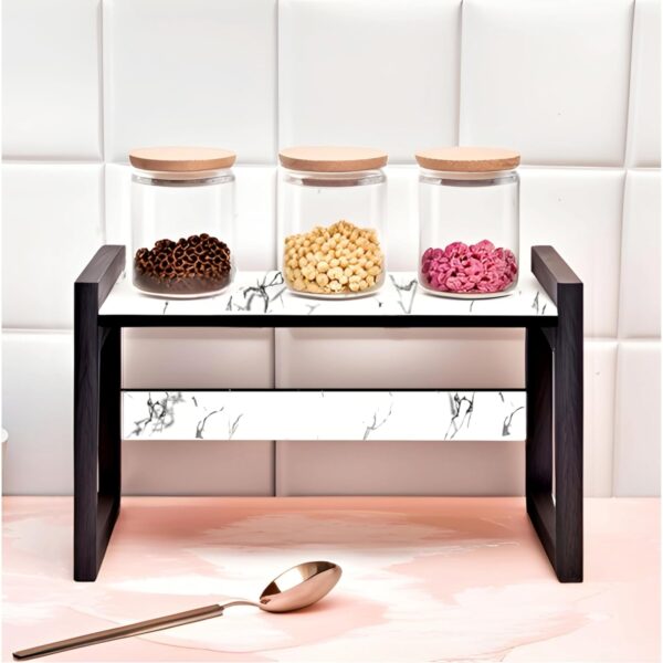 Wooden Cabinet Storage Rack for Efficient Kitchen Use