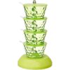 Rotating spice tower bowl set for dining table organization