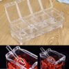 Clear acrylic kitchen organizer with spoons and tight lids
