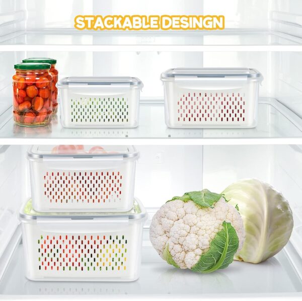 Leakproof Refrigerator Storage Containers for Fresh Fruits