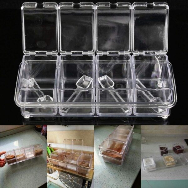 Acrylic spice jar set for clean and organized kitchen space