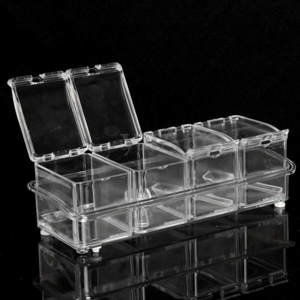 Hygienic acrylic spice storage box for Indian households