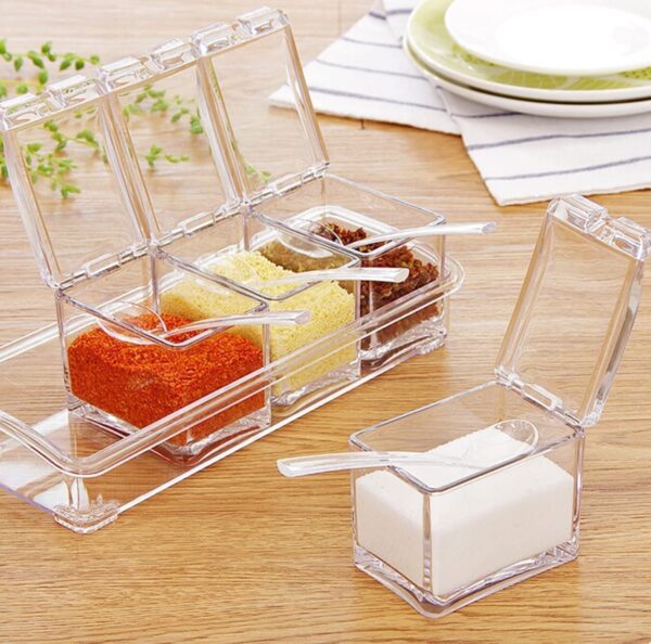 Lightweight acrylic spice holder for kitchen countertops