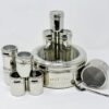 Elegant silver masala box with lid for Indian kitchens