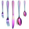 Durable stainless steel dining cutlery set with mirror polished surface