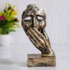 Handcrafted resin face figurine with minimalist modern design