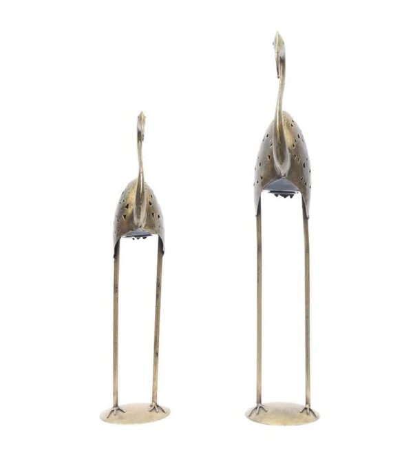 Luxury home decor brass crane ornament