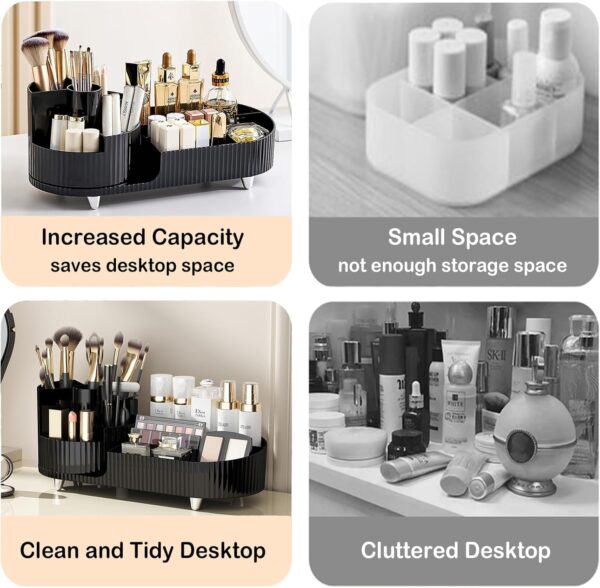 2-Tier Rotating Storage Organizer For Bathroom Essentials