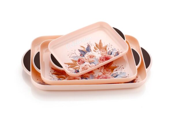 Elegant Premium Era wooden serving tray placed on a dining table