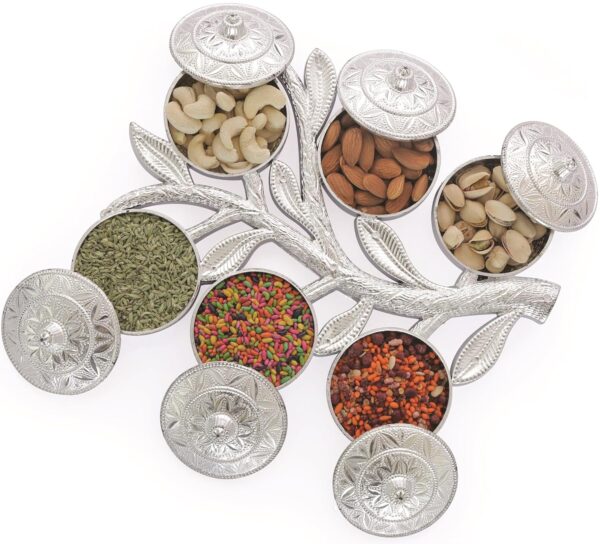 Traditional Indian dry fruit serving tray for kitchen décor