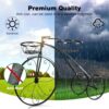 Heavy-duty iron tricycle plant stand for indoor and outdoor use