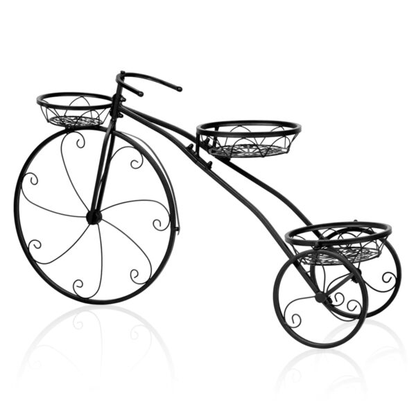 Small iron tricycle planter for indoor flowers and succulents