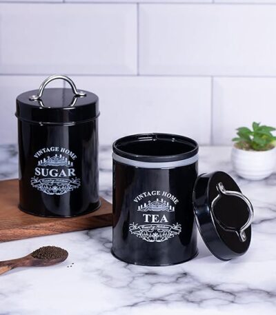 BPA-free airtight tea coffee sugar jars for daily storage