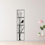 Unique wall art tree panel for modern home decor