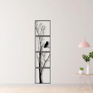 Unique wall art tree panel for modern home decor