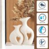 White ceramic heart vase for elegant and timeless decoration
